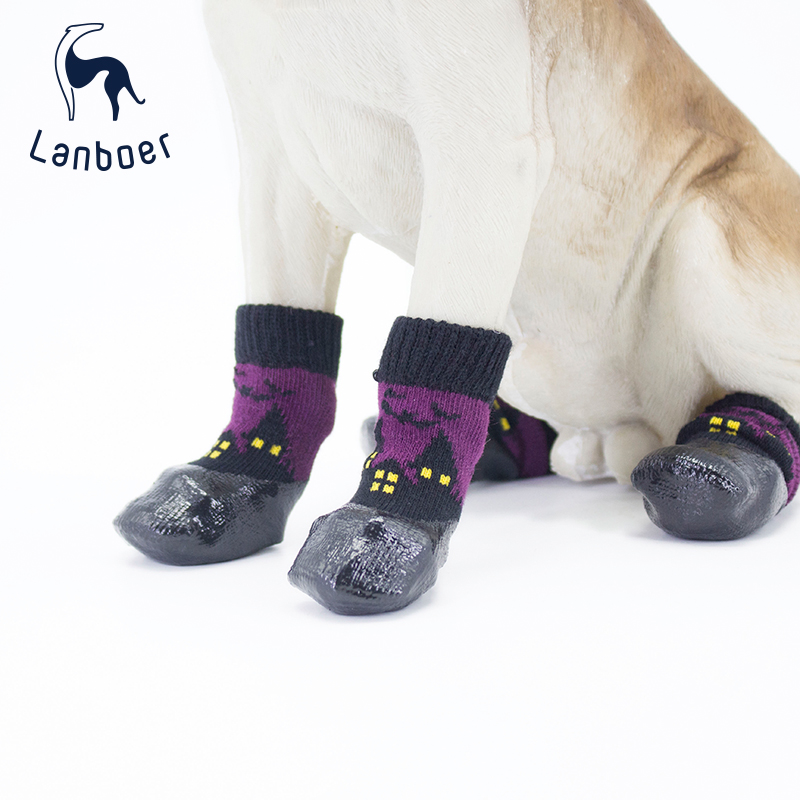 WPS035 Classic Eco-friendly Printing And Dyeing Waterproof Shoes And Socks for Pet Dogs