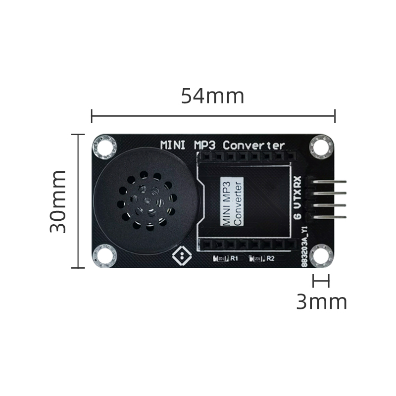 Mini mp3 module conversion board