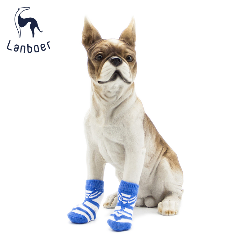 PS046 Lanboer Pet Apparel Rubber Dipped Dog Socks